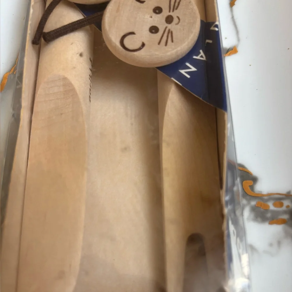 Vintage Aarikka Finland wooden mouse cheese serving set